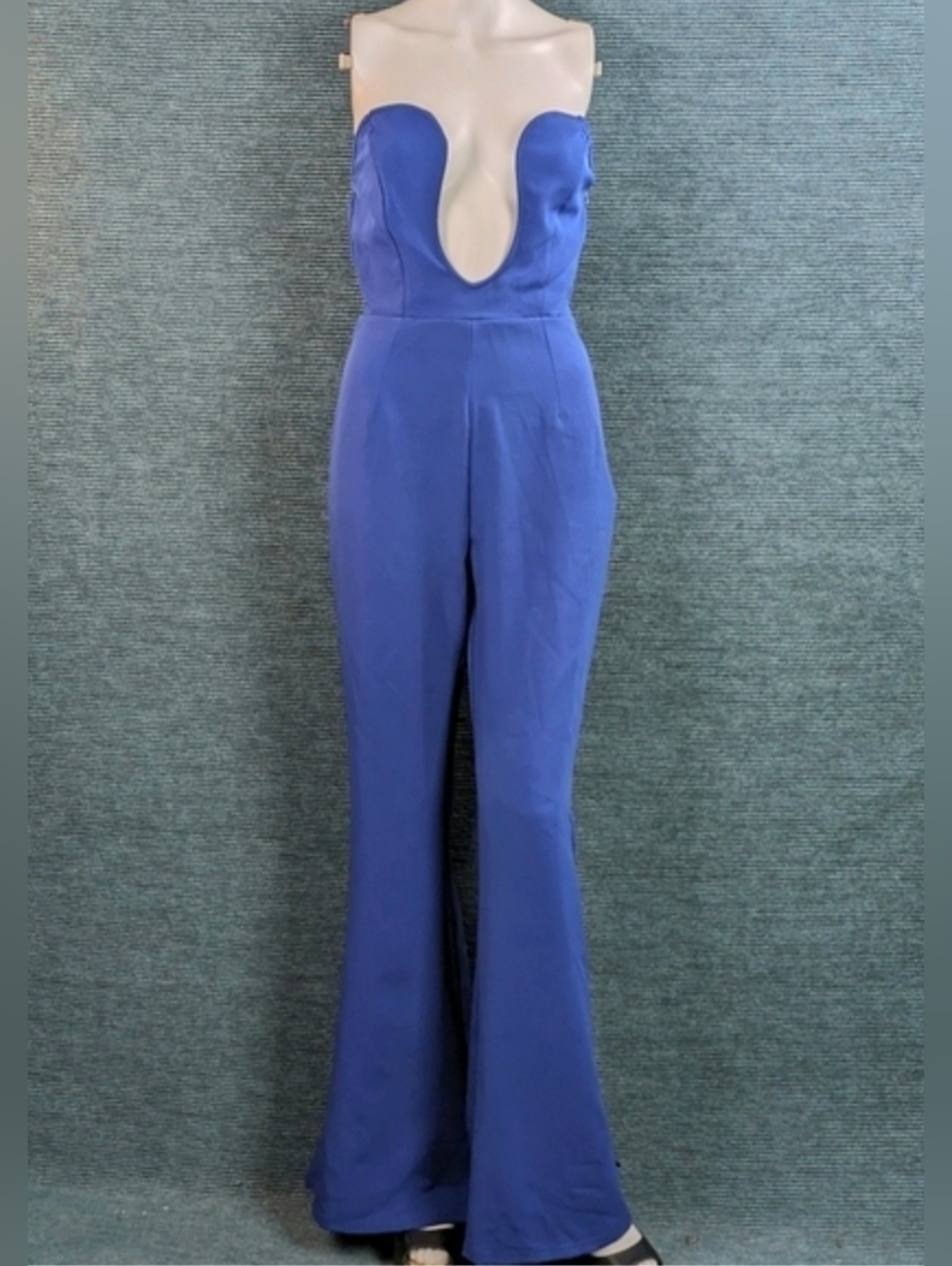 Pretty Little Thing Cobalt Extreme Underwire Bandeau Jumpsuit - Picture 3 of 16
